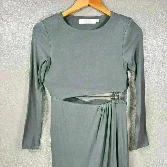 ASTR THE LABEL Long Sleeve Maxi Cut Out Tight Sexy Dress Women Small New - Picture 2 of 15